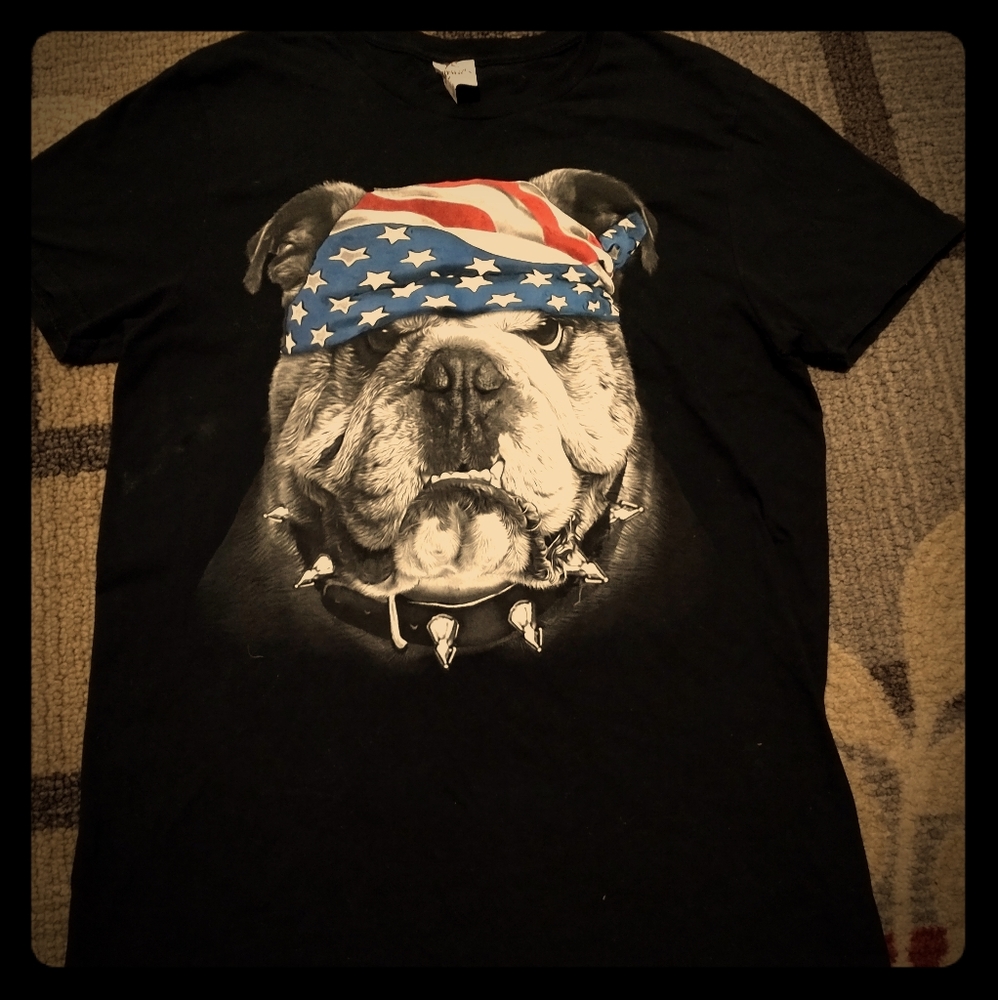 Man's XS Patriotic Bulldog Tee